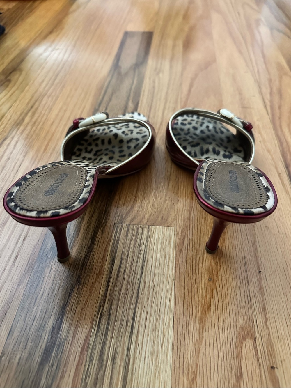 Red Roberto Cavalli vintage kitten heels - Picture 4 of 4